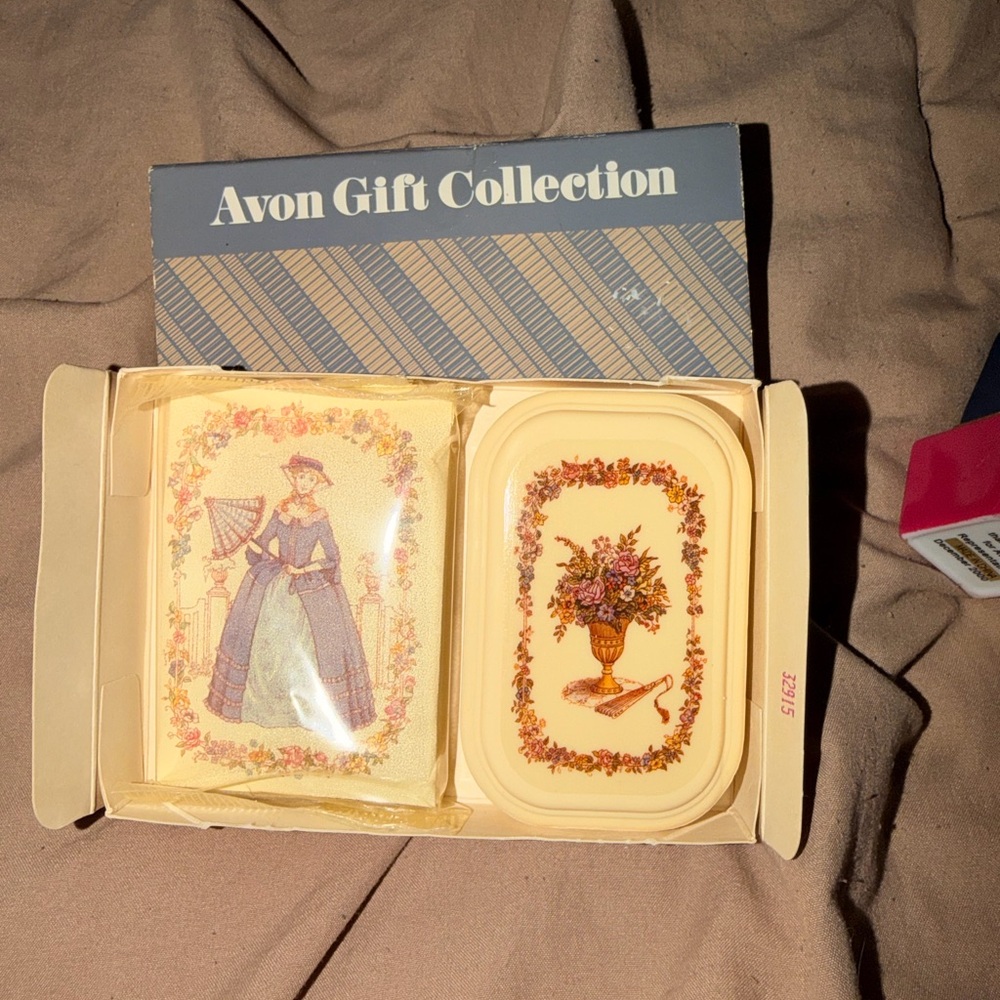 Avon Gift Collection Cream Bar Soap. And bags of sent.